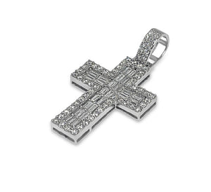 VS1 Emerald Diamonds Cross Pendant 3 CTW