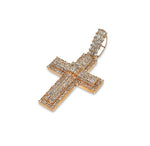 Load image into Gallery viewer, VS1 Diamond 14k Rose Gold Cross Pendant 2 CTW
