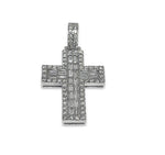 Load image into Gallery viewer, VS1 Emerald Diamonds Cross Pendant 3 CTW
