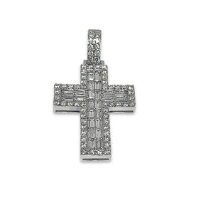 VS1 Emerald Diamonds Cross Pendant 3 CTW