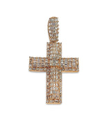 Load image into Gallery viewer, VS1 Diamond 14k Rose Gold Cross Pendant 2 CTW
