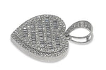 Load image into Gallery viewer, 14K White Gold Baguette Diamond Heart Pendant 2 CTW
