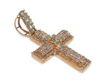 Load image into Gallery viewer, VS1 Diamond 14k Rose Gold Cross Pendant 2 CTW
