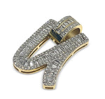 Load image into Gallery viewer, VS1 Custom Letter "U" Diamond 14K Yellow Gold Pendant 2 CTW

