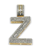 Load image into Gallery viewer, VS1 Custom Letter "Z" Diamond 14K Yellow Gold Pendant 2 CTW
