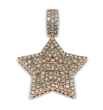 Load image into Gallery viewer, VS1 Custom Baguette Diamond Star 14K Rose Gold Pendant 2.1 CTW
