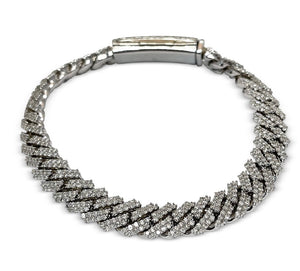 Cuban Diamond White Gold Bracelet 7CTW