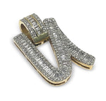 Load image into Gallery viewer, VS1 Custom Letter "U" Diamond 14K Yellow Gold Pendant 2 CTW
