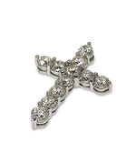 Load image into Gallery viewer, 14K White Gold Diamond Cross Pendant 6 CTW
