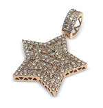 Load image into Gallery viewer, VS1 Custom Baguette Diamond Star 14K Rose Gold Pendant 2.1 CTW
