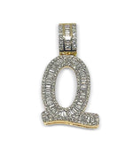 Load image into Gallery viewer, VS1 Custom Letter "Q" Baguette Diamond Pendant 2 CTW
