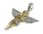 Load image into Gallery viewer, Custom Angel VS1 Diamond 14K Yellow Gold Pendant 1 CTW

