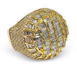 Load image into Gallery viewer, 14K Yellow Gold Baguette Diamond Ring 7 CTW
