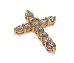 Load image into Gallery viewer, 14K Rose Gold Diamond Cross Pendant 6 CTW
