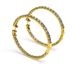 Load image into Gallery viewer, Ladies 14K Yellow Gold Diamond Hoop Earrings 8 CTW
