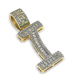 Load image into Gallery viewer, VS1 Custom Letter "I" Diamond 14K Yellow Gold Pendant 1.5 CTW
